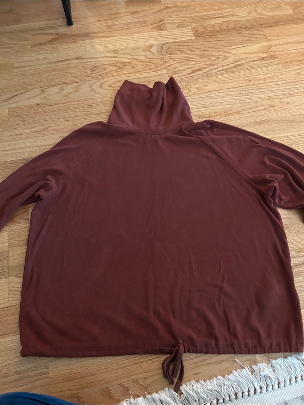 Varley Portland High Neck Midlayer Womens L Burgundy Restore Jersey Pullover